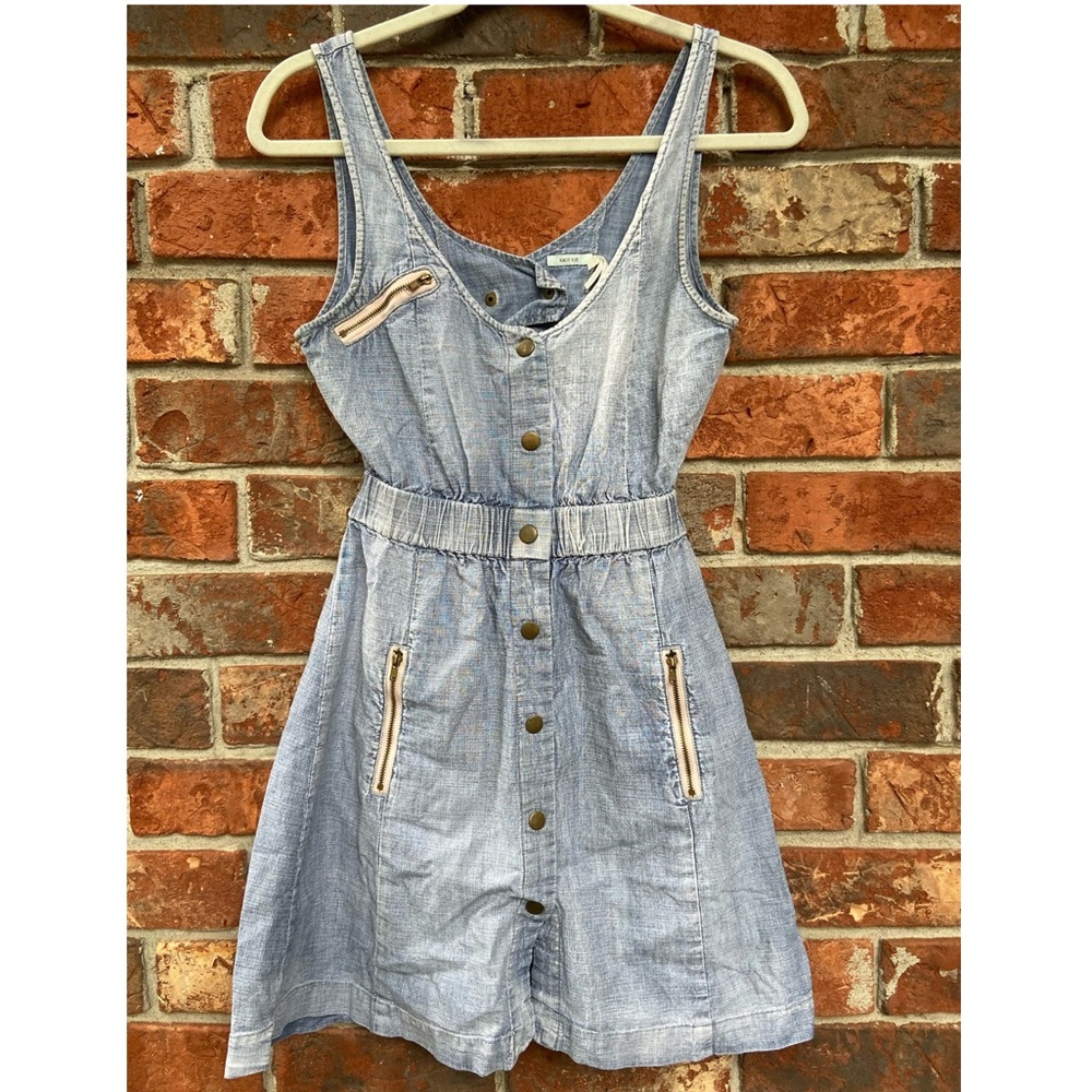 Button up denim dress